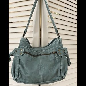 Vegan turquoise bag